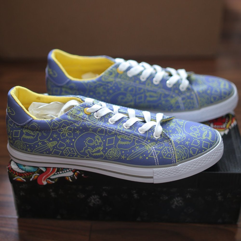 NWT Ed Hardy Skull Sneakers. - Picture 2 of 10